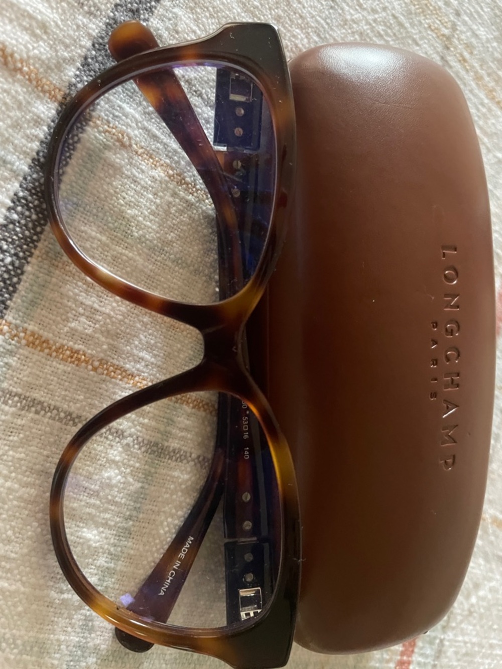 Longchamp Brown Tortoiseshell Round Optical Frames
